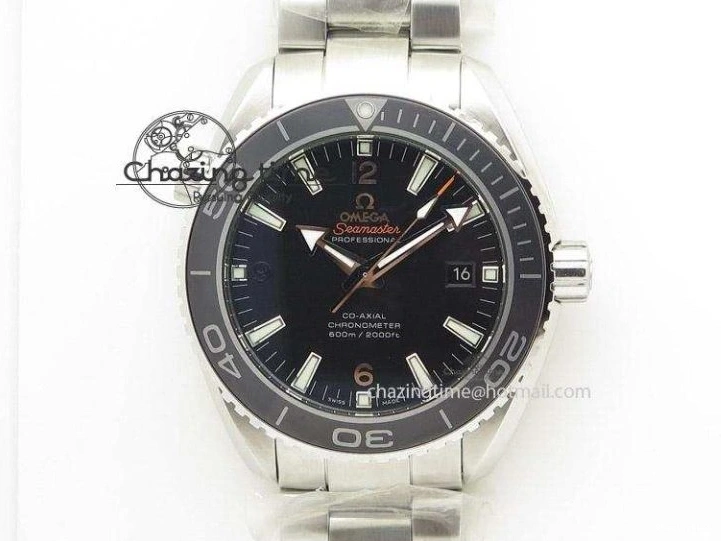 0224 Neat Seamaster Planet Ocean 600M 43.5mm SS SCF 1:1 Best Edition Blue Dial on SS Bracelet A8900 Super Clone 7684